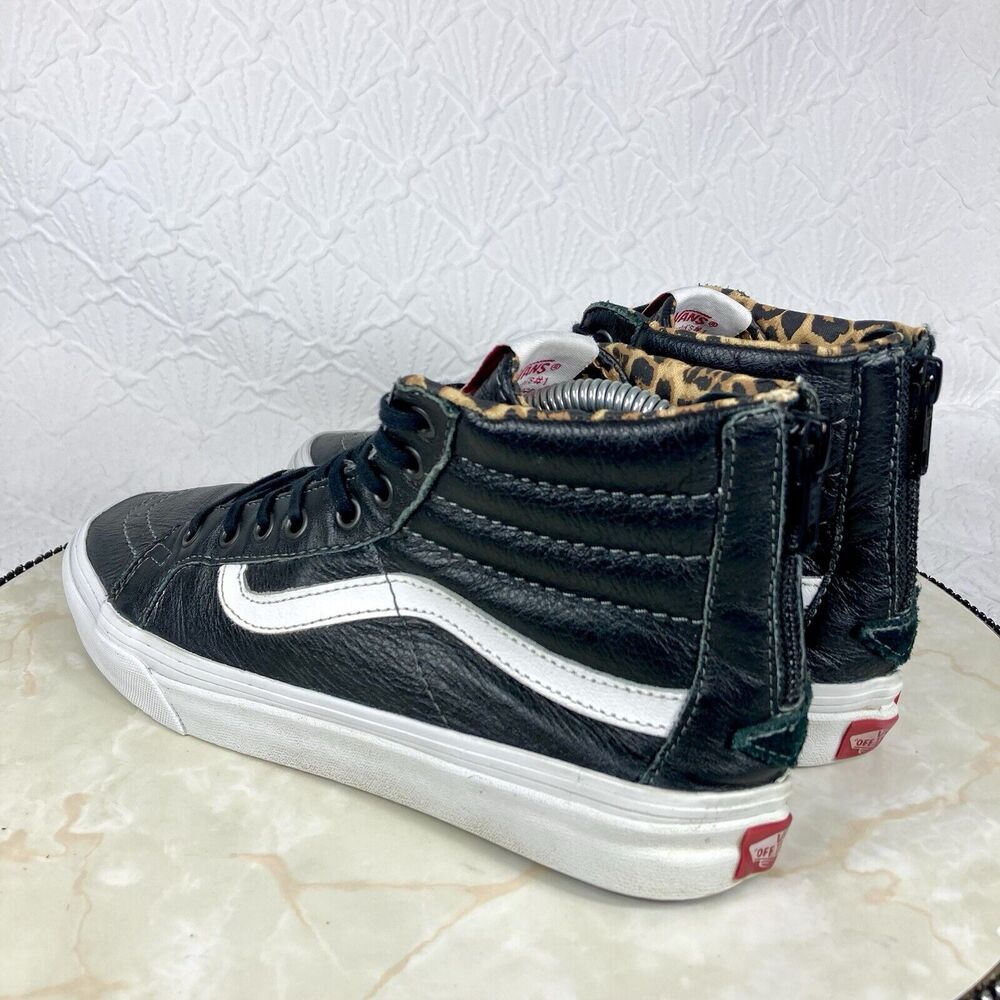 Vans Black and White Sk8-Hi Sneakers - Picture 7 of 12
